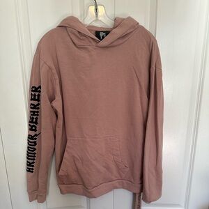 The Colour Sisterhood Armour Bearer pink rose pullover hoodie sweatshirt, S-10